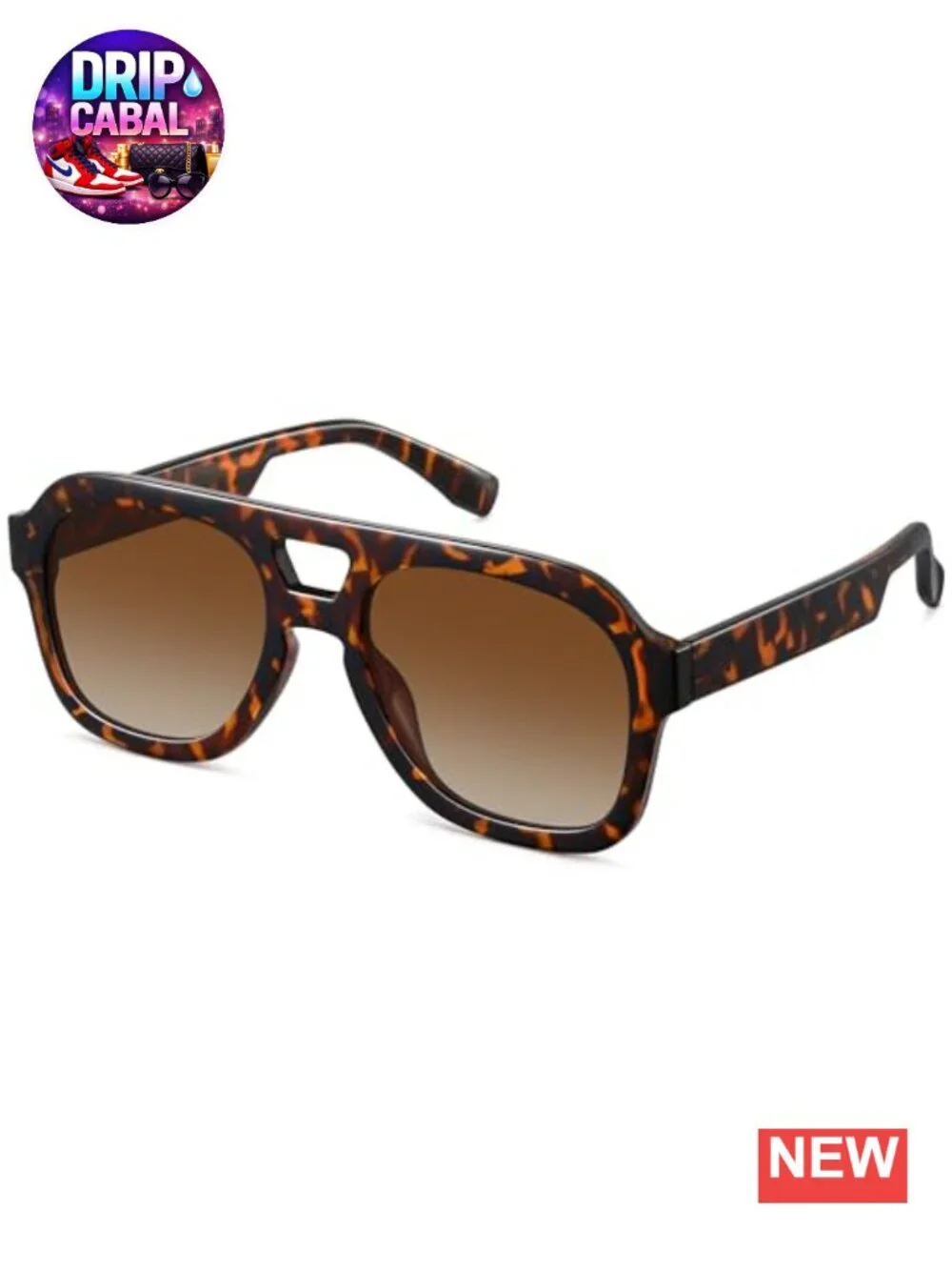 Retro 70s Chunky Square Oversized Aviator Sunglasses for Women Men Lightweight